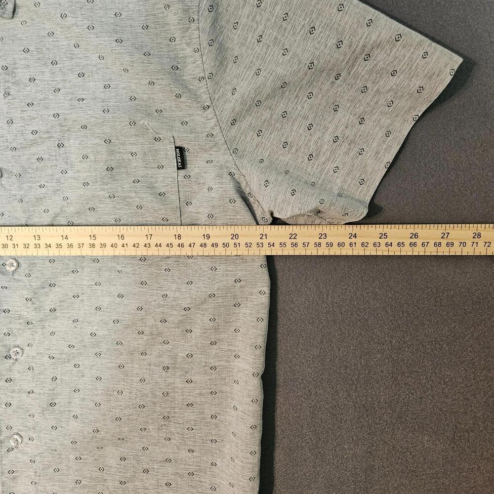 Molokai Surf Co. Shirt Men's L Gray All Over Print Button Up Casual Button Down - Picture 5 of 8